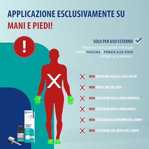 Behrend® trattamenti antidolore Anti verruca comune su mani e piedi - preciso, igienico & sicuro - dai 4 anni in sù - efficacia clinicamente confermata (2ml) - 7