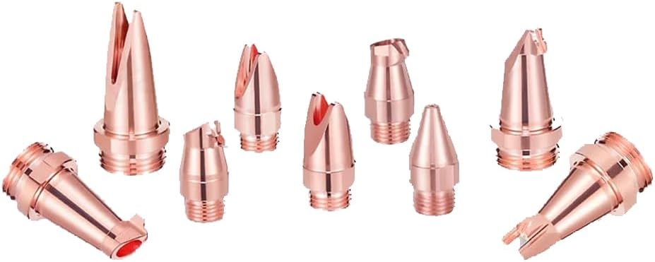 DMK Qilin Copper Laser Welding Nozzles, M10/M16 Thread, Compatible with XingHong/Qilin DWT20, High Concentricity Design (Silk 1.0mm, Single Wire Nozzle)