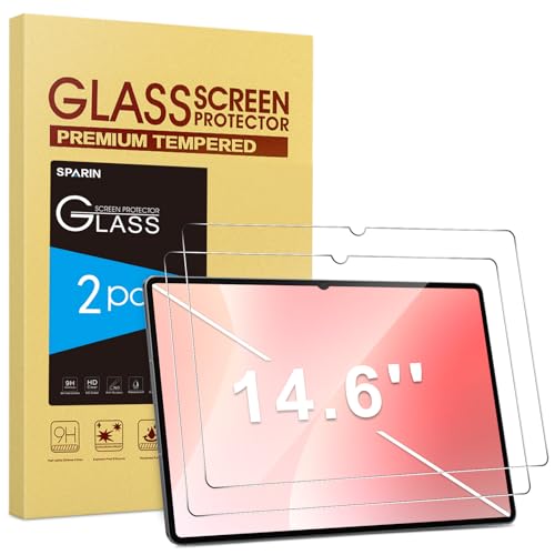 SPARIN 2 Pack Screen Protector for Samsung Galaxy Tab S11 Ultra/S10 Ultra/S9 Ultra/S8 Ultra 14.6 Inch 9H Tempered Glass for Galaxy Tablet S11 Ultra Anti-Scratch/Case Friendly