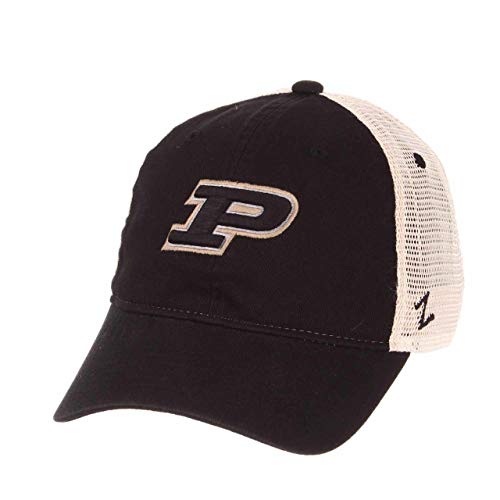 NCAA Zephyr Purdue Boilermakers Mens University Relaxed Hat, Adjustable, Team Color/Stone