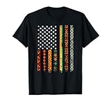 African Kente Cloth Shirts American Flag T-Shirt for Women Kids Men