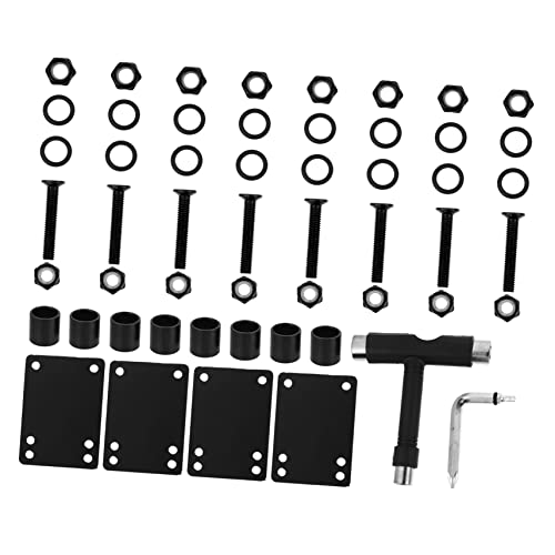KESYOO 1 Set Tools Suitable for Skateboard Sharpen Skater Bushings Repair Key Bolts Skateboard Bearings Kit Accessories Accessory Skateboard Tool Fixing Tools Fixing t Tool Black Metal