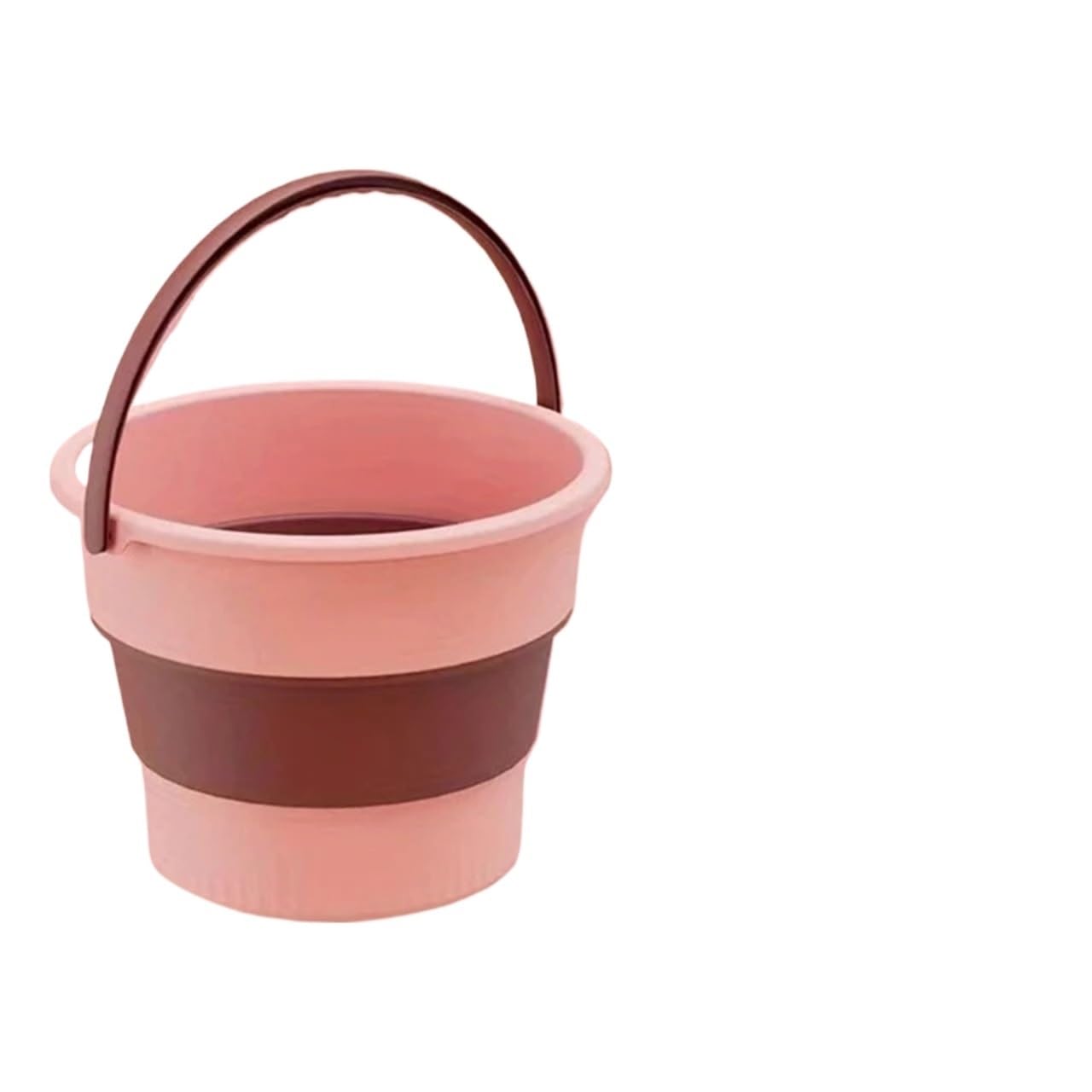 Cubo Plegable Multifuncional de 2 uds, Cubo Pesca portátil Grueso Gran Capacidad for Almacenamiento Agua al Aire Libre for Coche para Lavado Camping(Pink-10L)