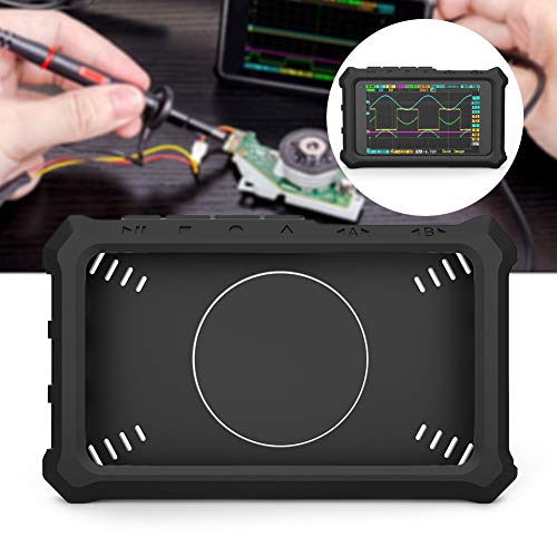 Image of Oscilloscope Silicone Shell, Black DS213 Mini Oscilloscope Silicone Case Shell with 1PCS Ring Bracket Oscilloscope Protective Cover Oscilloscope Accessories