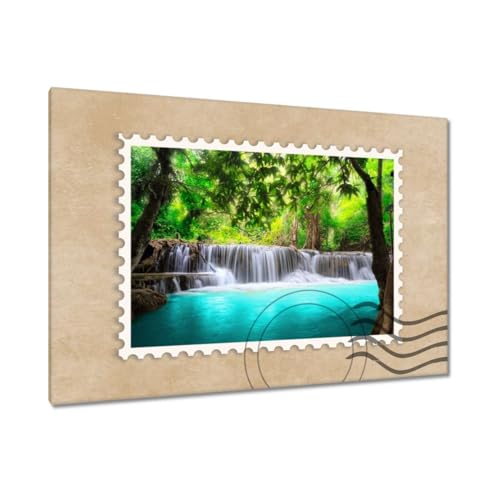 Toile cascade en Asie 90 x 60 cm peinture imprimée art mural de prestige