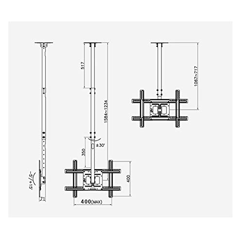 Soporte TV de Piso Ajustable para Pantallas 32 a 65 Pulgadas miniatura 5