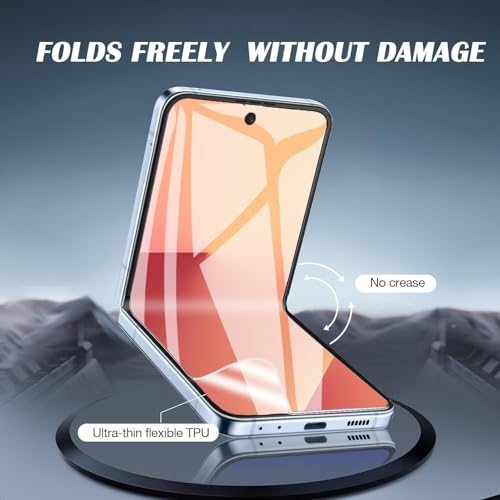 Image of STP FEEL 1 Pack Unbreakable Membrane Screen Protector Guard For Samsung Galaxy Z Flip 7 5G, (6.9 Inch, Front and Back) | Membrane Ultra Smooth Touch with Finger Print Support - 3 Months Warranty