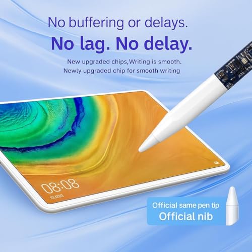 Image of Universal Stylus Pen for Touchscreens, Rechargeable Fine Tip Digital Pen for Writing, Drawing & Note-Taking, Works with Android and iOS Devices (White Sine)
