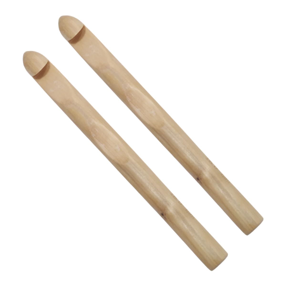 JYC CREATIVE 2 Wooden Crochet Needles, Ergonomic Soft, for Crafts Knitting Scarves, Hats, Amigurumis, DIY