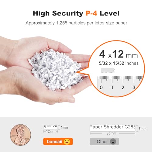 image for Bonsaii 200-Sheet Auto Feed Paper Shredder, 60 Minutes Nonstop Heavy D