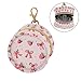 zyrtty Pacifier Case with Hook Pink Strawberries Bows Pattern Pacifier Holder Pod Easily Attaches to Diaper Bag or Purse