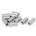 Uxcell a16050300ux0578 Round Connector Nuts M8X1.25Mm Threaded Sleeve Rod bar 304 Stainless steel Round Connector Nuts 10Pcs