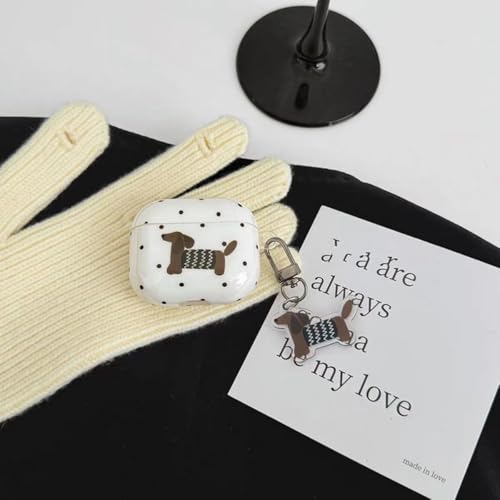 JRCYVTA für AirPods 4 Generation (2024) Case, Nettes und interessantes Wursthundmuster, Hochwertiger TPU stoßdämpfender Schutz für airpods 4 hülle