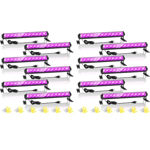 Image of 42W 12 Pack LED Black Light Bar, Blacklight for Glow Party