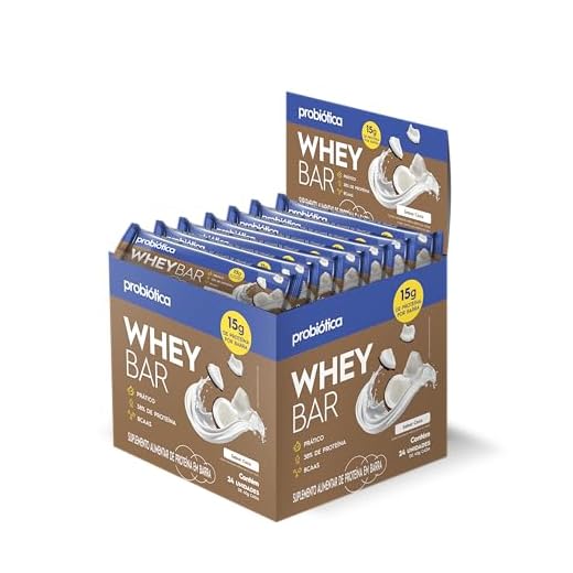 Whey Bar High Protein - Côco, Probiótica, 24 Unidades 40 G