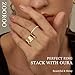 ZOOROO 2-Pack 14K Gold Plated Stacking Rings for Oura Ring Gen 4/Oura Ring Gen 3, Cubic Zirconia Simulated Diamond Stack Rings for Women