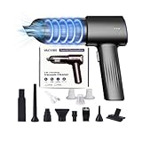Vacvibe Handheld Cordless Car Vacuum Cleaner, 21000PA 4 in 1 Suck/Blow/Pump/Charge 120W with Brushless Motor Multi-Nozzles Portable Car Vacuum Cleaner, Office Home Pet and Car Cleaning Grey