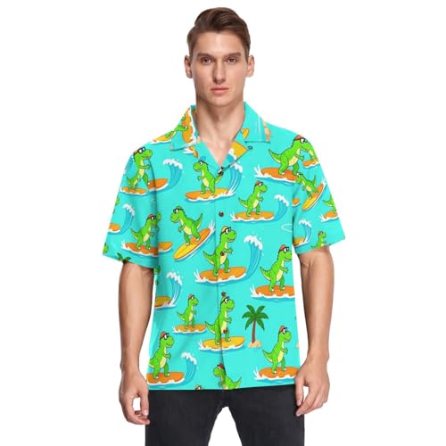Chemise T-rex homme anti-transpiration pour vacances et plage