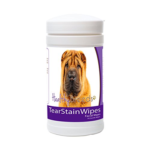 Image of Healthy Breeds Chinese Shar Pei Tear Stain Wipes 70 Count