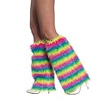 PARTY DISCOUNT Stulpen Beinwärmer Neon Regenbogen