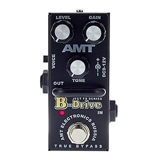 AMT B-Drive mini Pédale de distorsion JFET pour guitare Émulate de ogner - Les Beatles, Paul McCartney, John Lennon, RIngo Starr, George Harrison AMT B-Drive mini Pédale de distorsion JFET pour guitare Émulate de ogner – Image 3