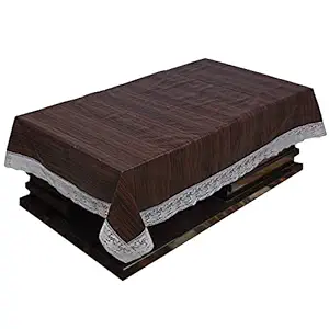 Kuber Industries Wooden Print Exclusive Table Cloth|PVC 4 Seater Center Table cover|Table Sheet For dining, Party, Events|Waterproof Protector|Indoor And Outdoor Use 