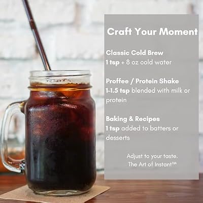 Civilized Coffee Instant Cold Brew Coffee Powder Medium Dark Roast Non-GMO Jar (5 oz) (50 Servings)