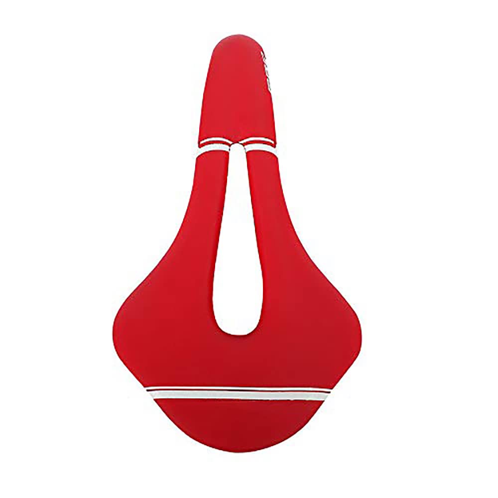 VOANZO Bicycle Saddle Cycling Soft EVO Saddle Bike Seat for MTB Road Mountain Bike Accessories (Red)