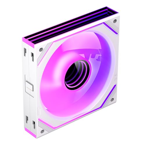 Image of Interstellar V2 120mm Case Fan Infinity Mirror Module Daisy-Chain ARGB Fan Triple Pack with Controller Suitable for Computer Case & 360mm AIO Cooler(White)