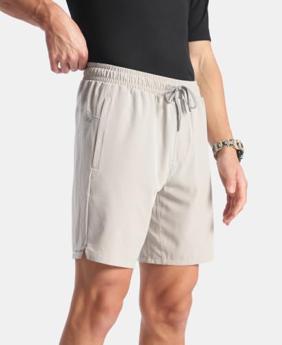 Image of Jockey MV20 Men Recycled Microfiber Elastane Stretch Solid Active Wear Shorts with Zipper Pockets and StayFresh Treatment