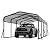 12'x24'x8.5' Metal Carport Galvanized Steel Roof, Enhanced Base Steel Carport Kit for Tractors, Pickup/Trucks, Boats & Cars