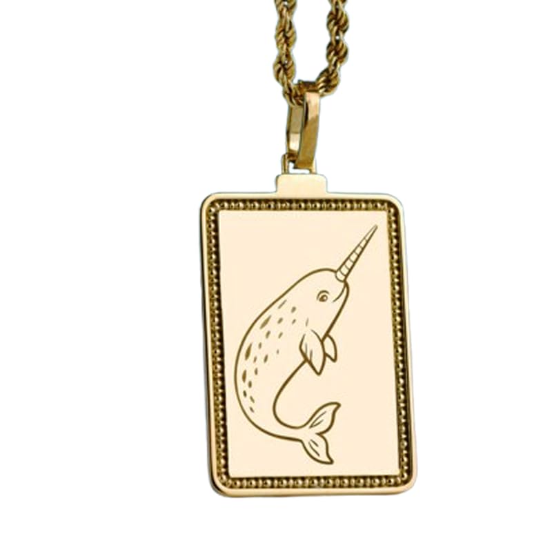 Collier baleine arctique argent 925 plaqué or : un bijou fait main hypoallergénique et durable