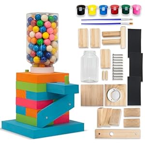 DIY Wood Building Kits for Kids | Kids Wood Projects for Creative Fun | STEM Teaching Woodworking Kit for Kids | Great Gift Idea for Crafts for Boys & Girls (Candy Dispenser, 1-Pack)
