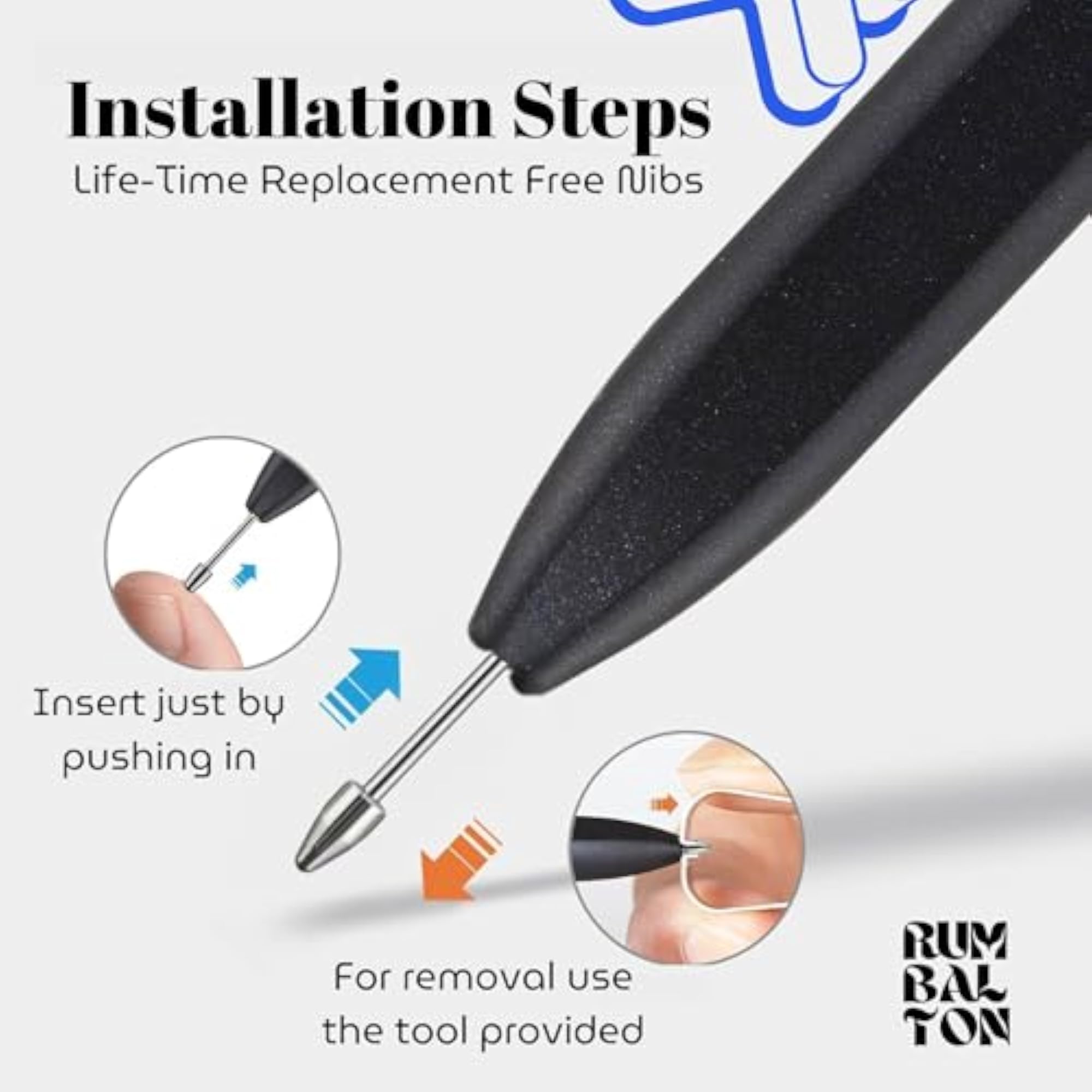 8pcs Replacement Metal & Plastic Nibs for Galaxy Tab S Pen