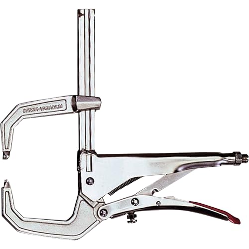 Bessey Deep Reach Gripping Pliers - 4.5 Inch Jaw Capacity - 3 in Throat Depth - SG5-DR - Adjustable Grip Plier and Clamp all in one - Applicable for General Clamping, Metal Fabrication, Welding, Plumbing, Woodworking, & Construction