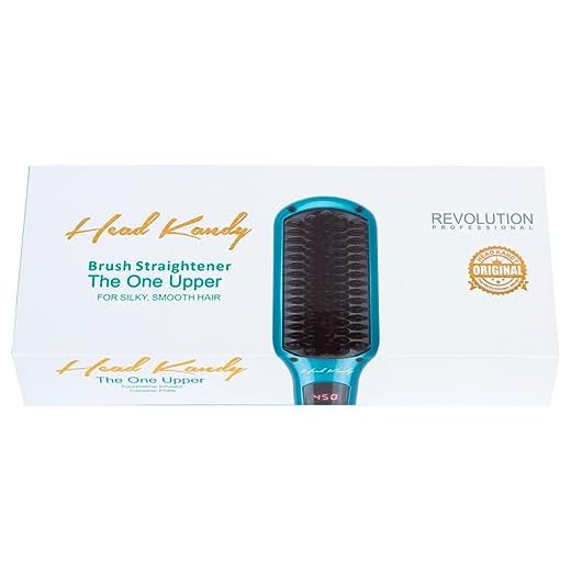 Head Kandy One Upper Hair Straightening Brush with Heat | Hot Brush with Ceramic Plating | Anti Scald Technology | Teal