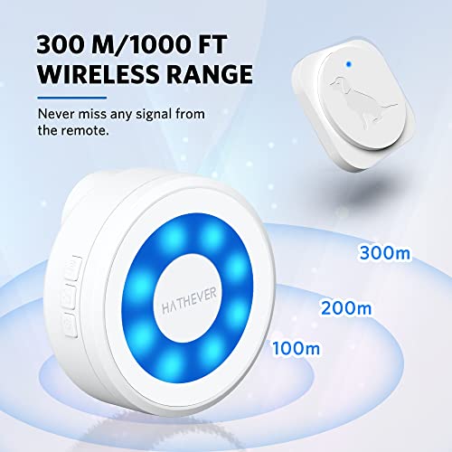 Hathever Dog Bell for Door Potty Training, Wireless Doggie Door Bell Operating at 1000 Feet with IP65 Waterproof Touch Button, Two Installation Ways