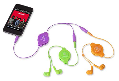 Retrak Retractable Headphones Splitter, Purple ( Etcablesplrl) #TOP7