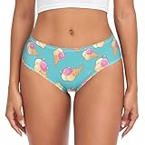 Vdsrup Ice-cream Cone Underwear Women Tasty Colors Breathable Ladies Hipster Panties S