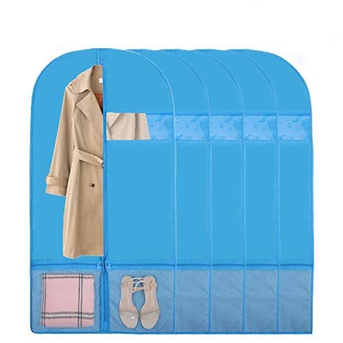 Kernorv Breathable Dust-Proof Garment Bags, Set of 5 Environmental Zipper Garment Bags for Dance Costumes, 51
