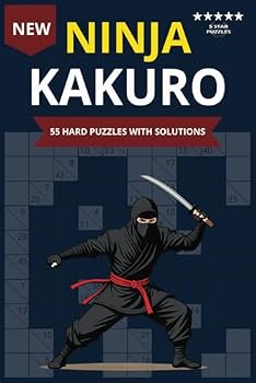 Paperback Ninja Kakuro: Puzzle Book For Adults, Teens and Seniors. 55 Puzzles With Solutions Book
