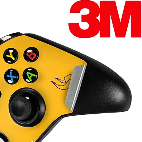 Skinit Decal Gaming Skin compatible with Xbox One X Controller - Officially Licensed NFL Minnesota Vikings Yellow Performance Series Design