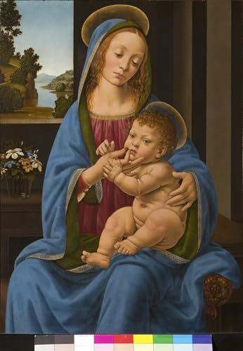 Toile Lorenzo Di Credi Dame et enfant 60x90cm peinture impression