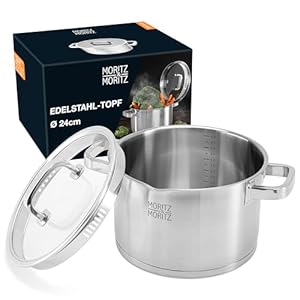 Moritz & Moritz Edelstahl Kochtopf Induktion 24cm