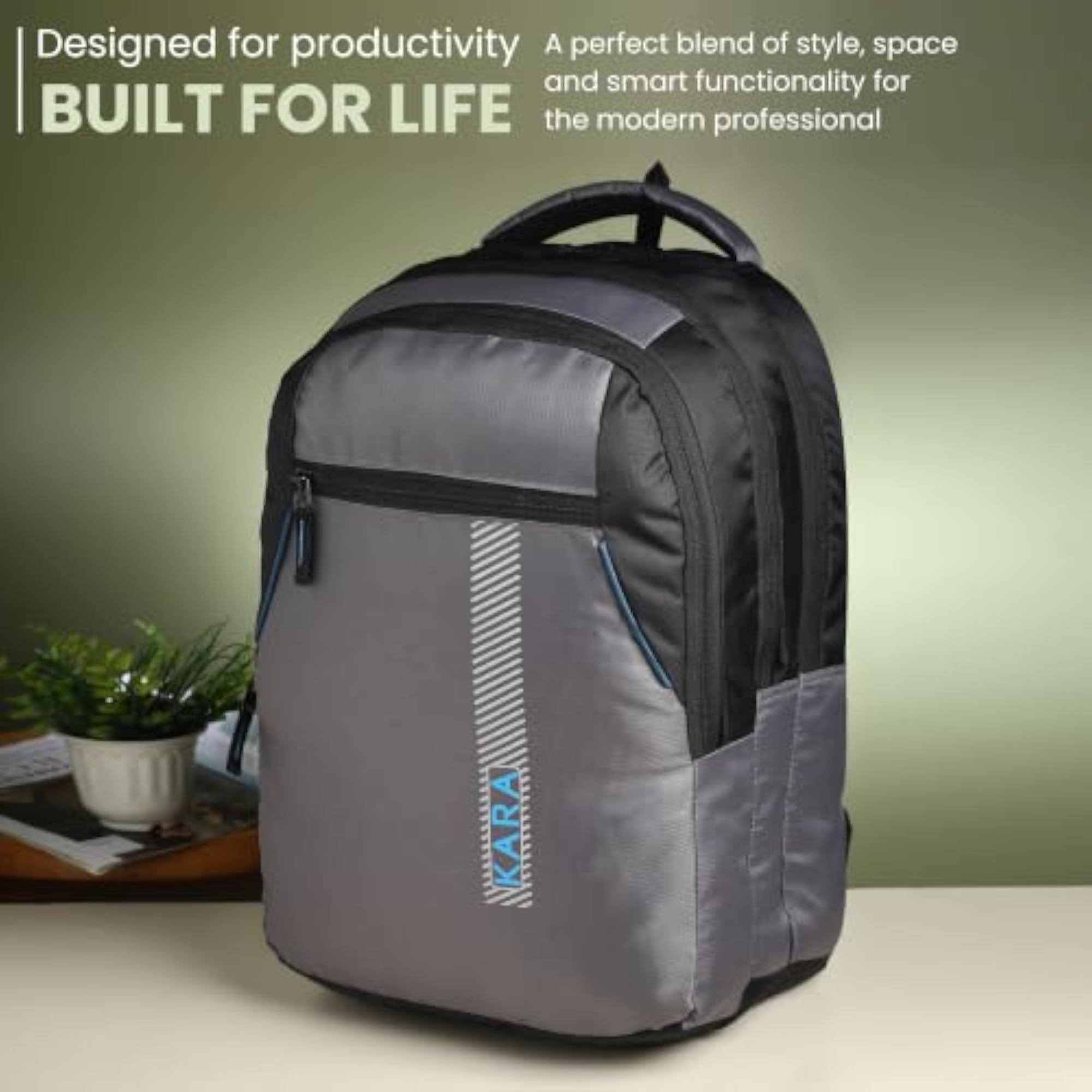 Black Nylon 15.6 Inch Backpack for Office