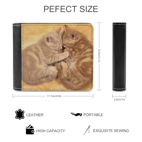 Lovely Cats Fashion Bifold Wallets for Men Women Slim & Thin Credit Card Holder Wallet Purse2