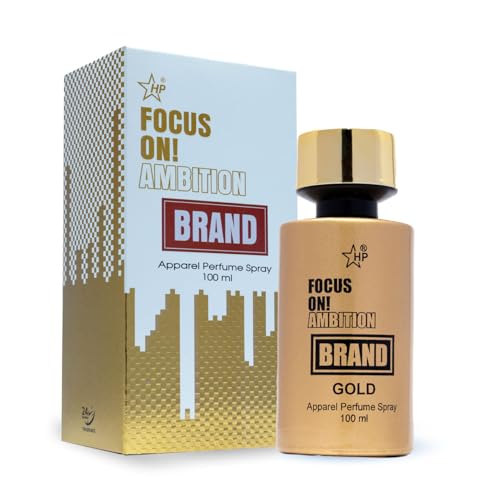 Image of HP Brand Gold Apparel Perfume Spray, 100 ml, Floral Fruity Fragrance with Mandarin, Rose, Sandalwood Notes