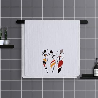 Geschirrtücher Afrikanisches Mädchen Gelb Handtücher Waffeltücher Küchentücher Geschirrhandtücher Saugfähige Trockentücher Küche Multi-Purpose Abtrockentücher Küche Handtuchset 4 Stück (40x60cm)