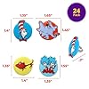 DecoPac Dr. Seuss Cupcake Rings, 24 Cupcake Decorations Featuring Horton, The Cat In The Hat, Things, Red Fish, For Birthday, Party, Celebrations - 24 Pack #2