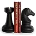 Danya B? Chess Rook vs Knight Bookend Set - Black